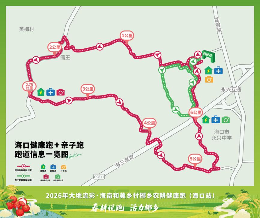 免费报名！2026年椰乡农耕健康跑（海口站）3月29日鸣枪开跑